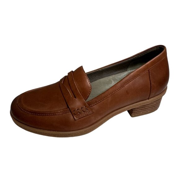 Dansko Women's Danica Penny Loafer Tan Waterproof Burnished Leather 40/9.5-10 - Picture 1 of 7